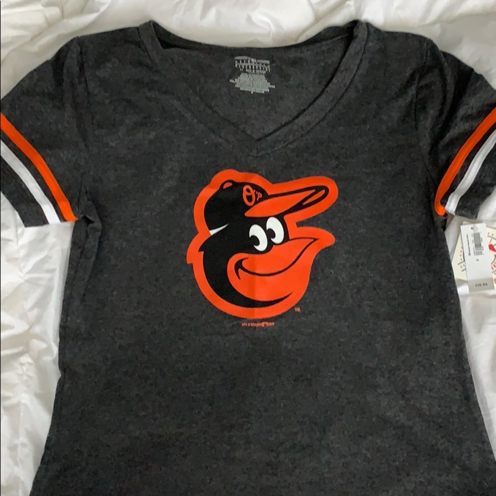NWT Women’s Baltimore Orioles V-neck T-shirt.